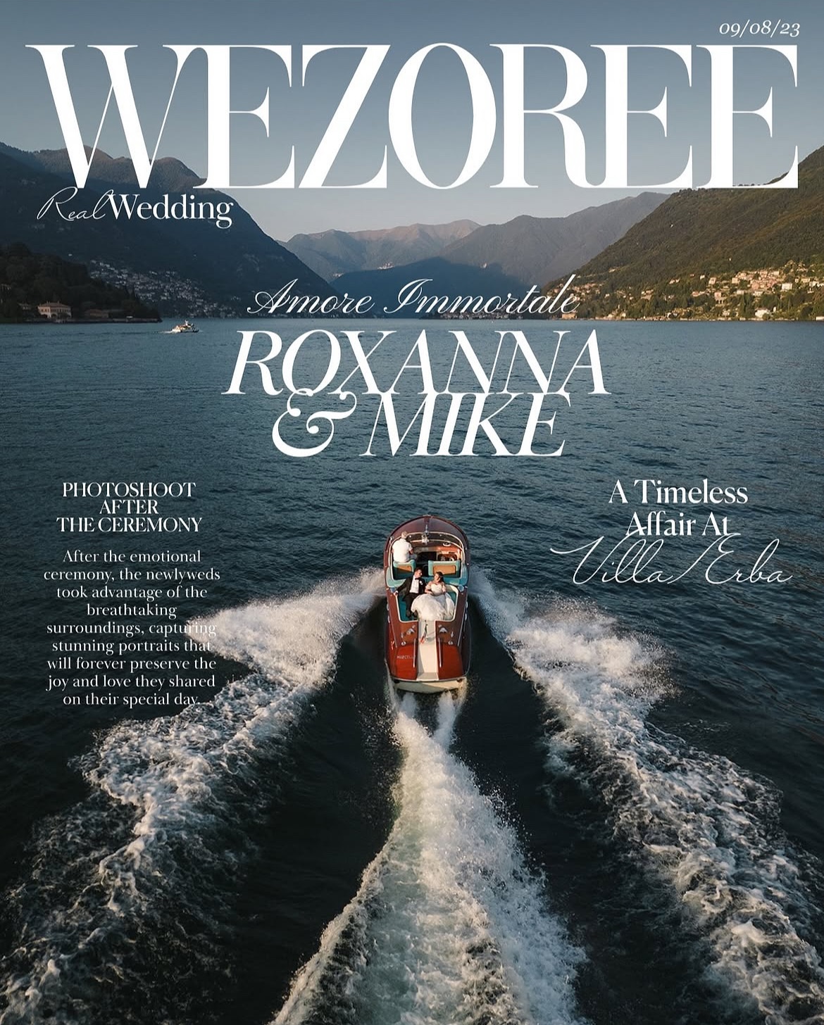 Wezoree real wedding press feature on Lake Como