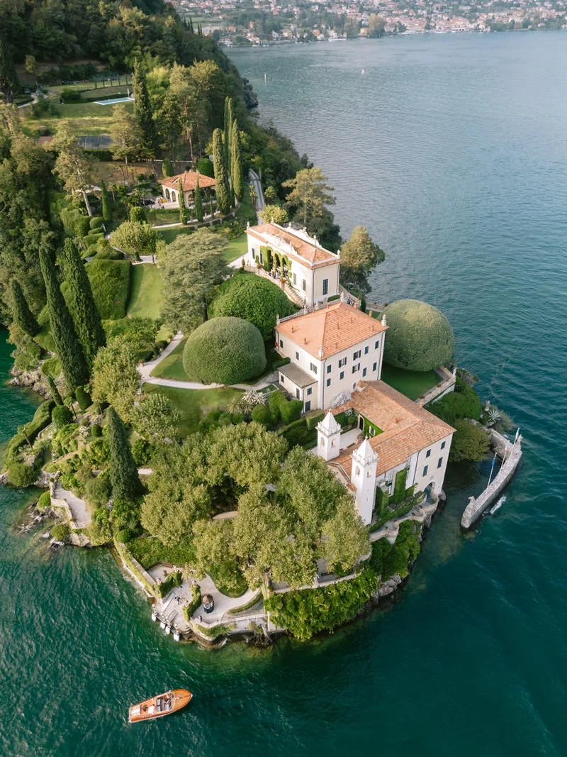 Lake Como wedding venue terrace with luxury villa views